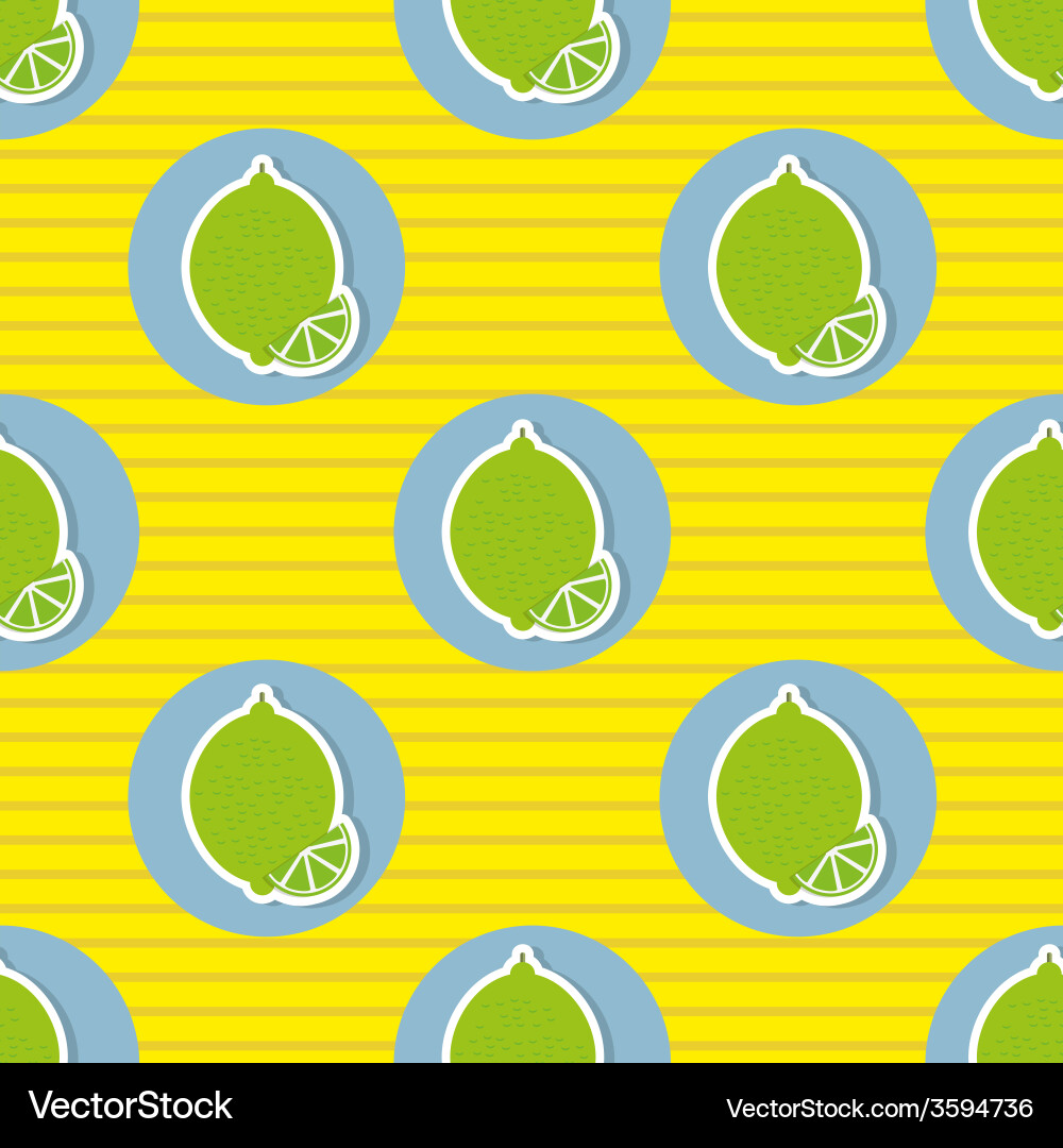 Limes pattern seamless texture with ripe vector image