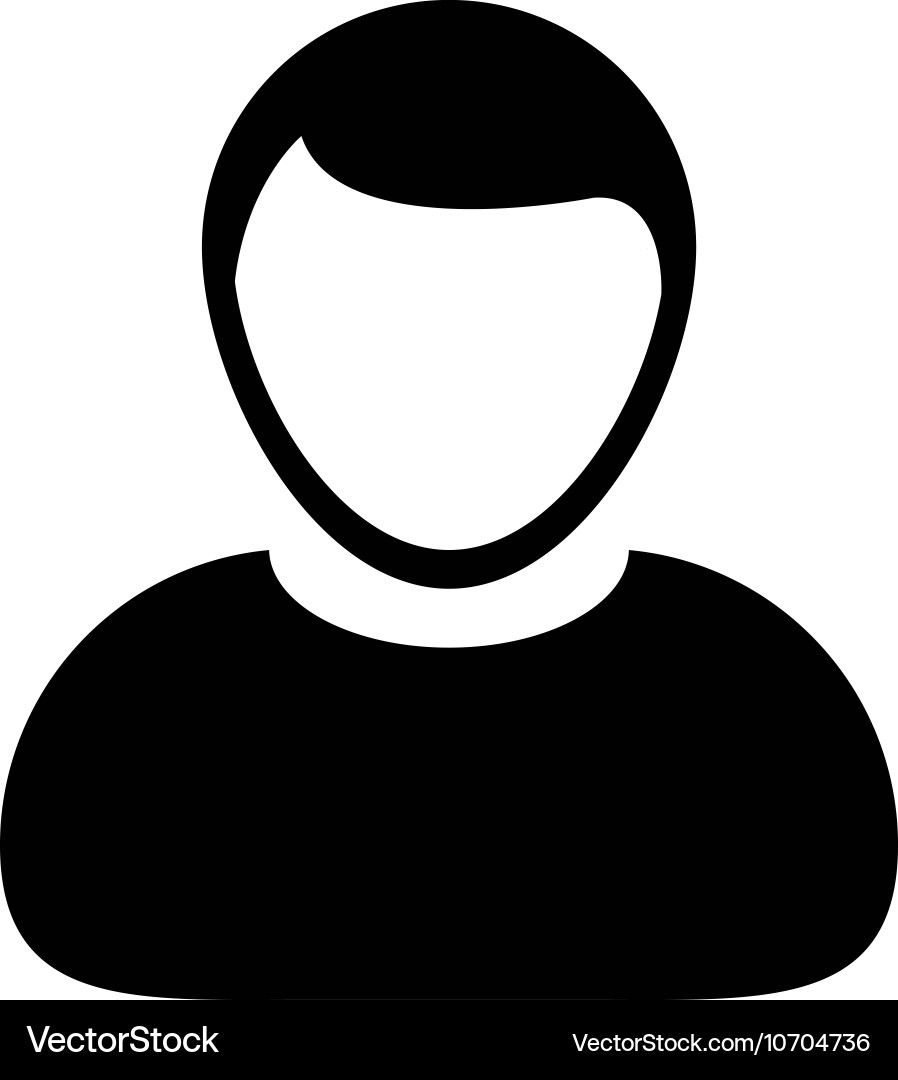 Man Profile Icon - User Avatar vector image