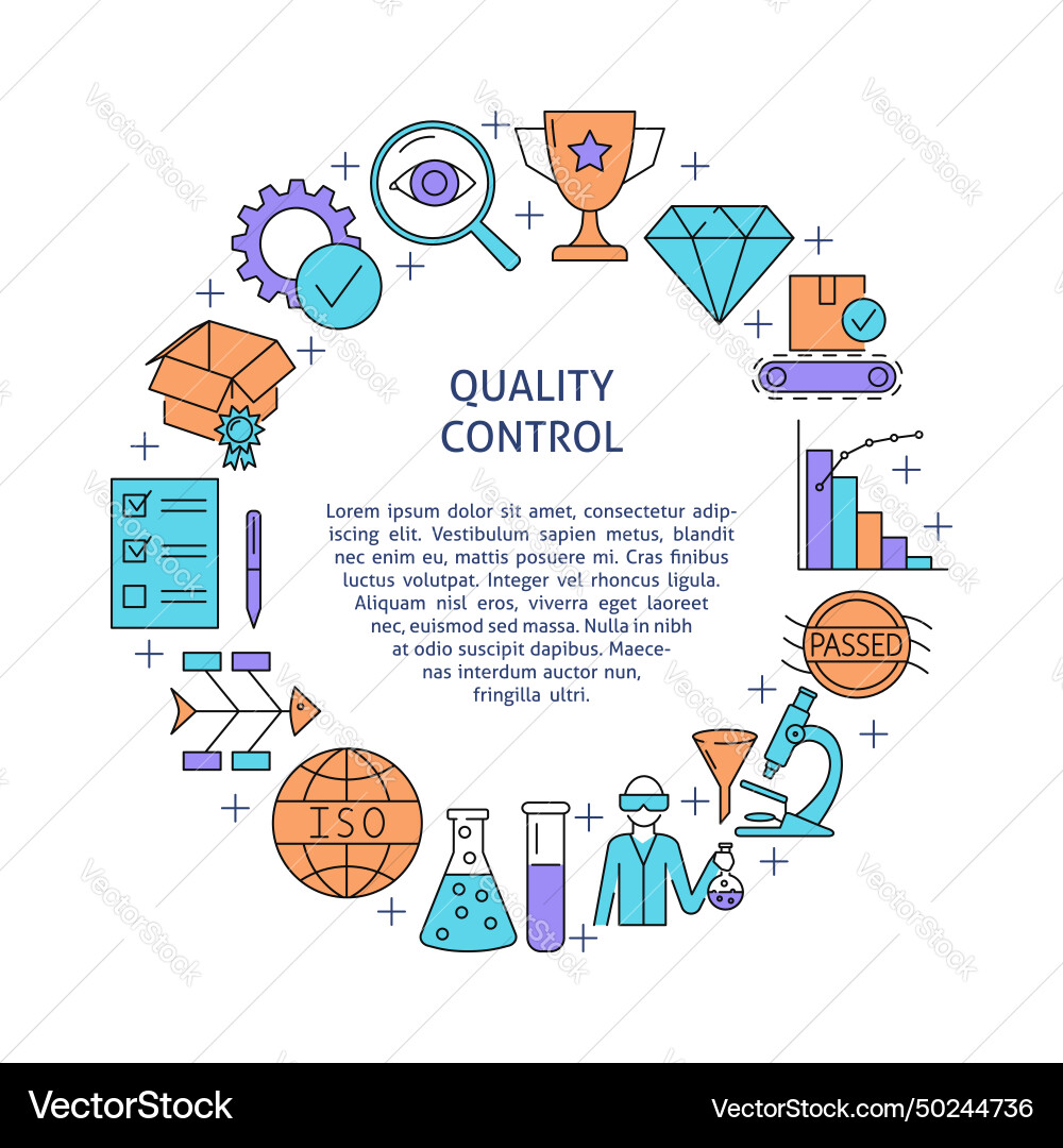 Quality Assurance & Testing Icons vector image