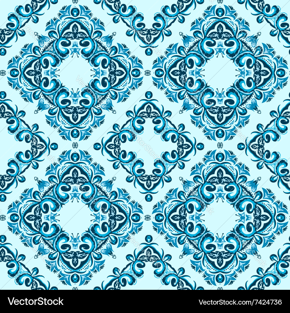 Seamless pattern from abstract element vector image