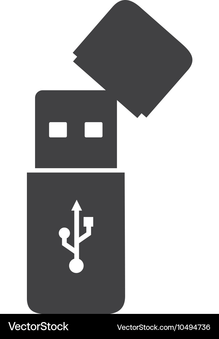 Usb connected backup design Vector Image