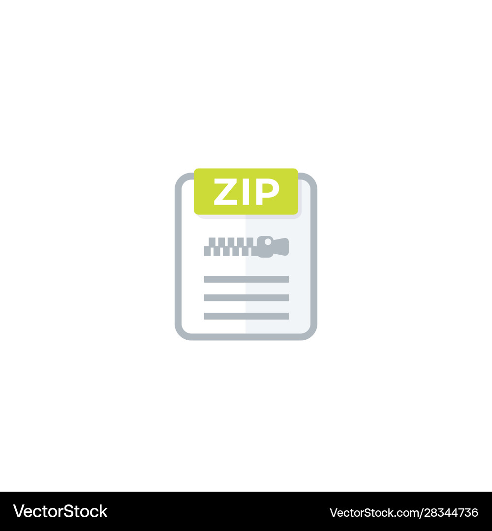 Zip archive file icon Vector Image