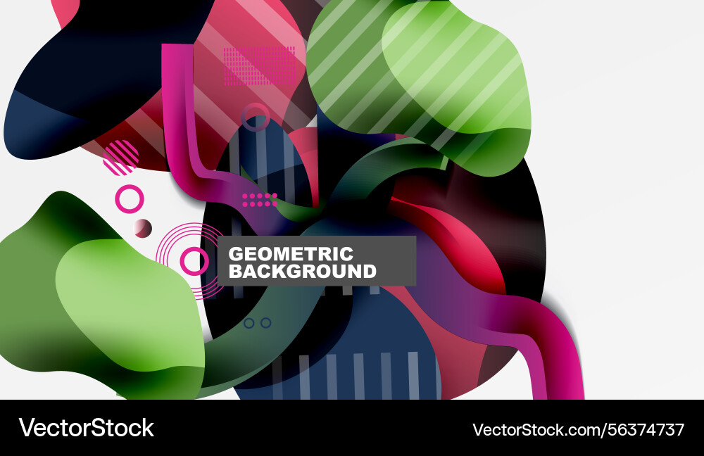 Abstract shapes overlap creating vibrant color Abstract shapes overlap creating vibrant color Vector Image