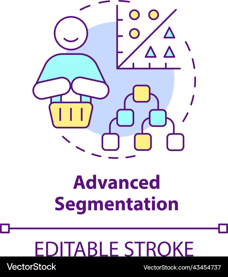 Advanced segmentation concept icon Advanced segmentation concept icon Vector Image