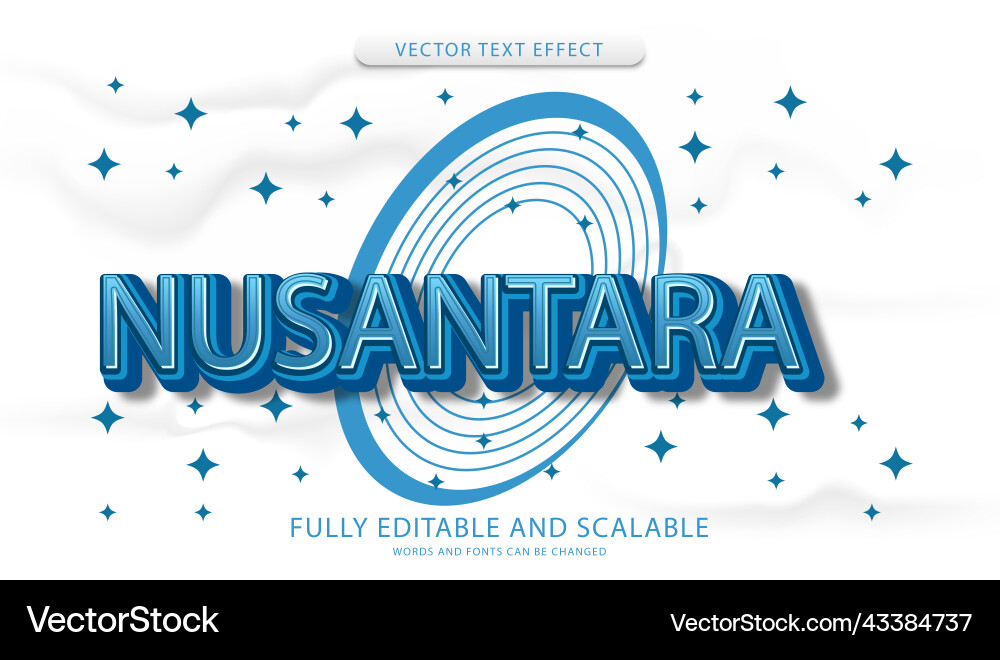 Archipelago text effect editable eps file vector image