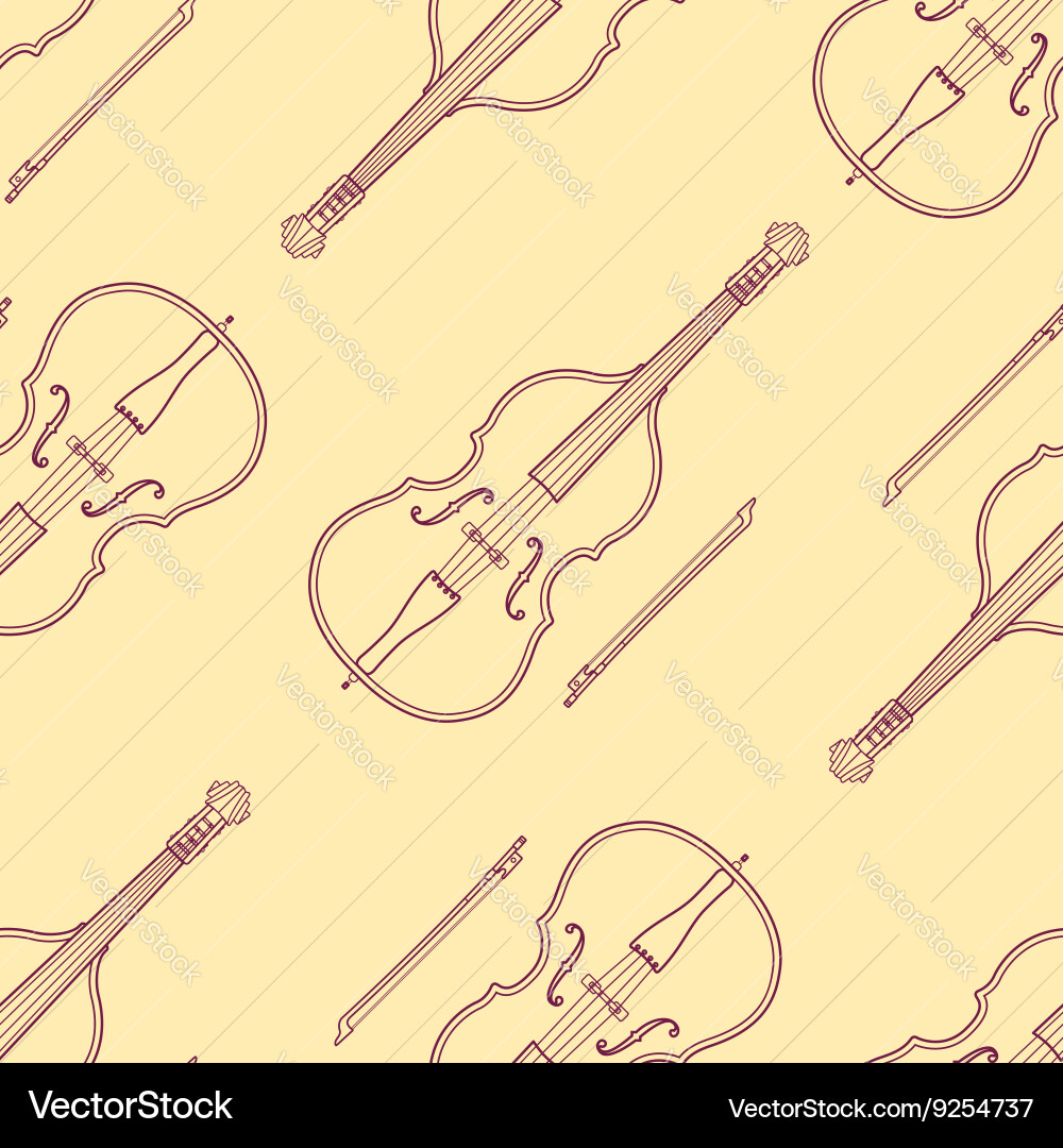 Classical Music Instruments Pattern vector image