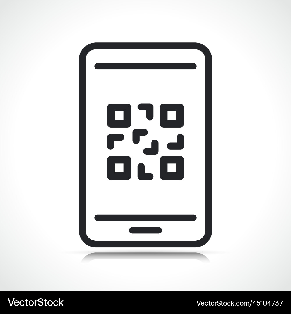 Code scanning on phone Vector Image