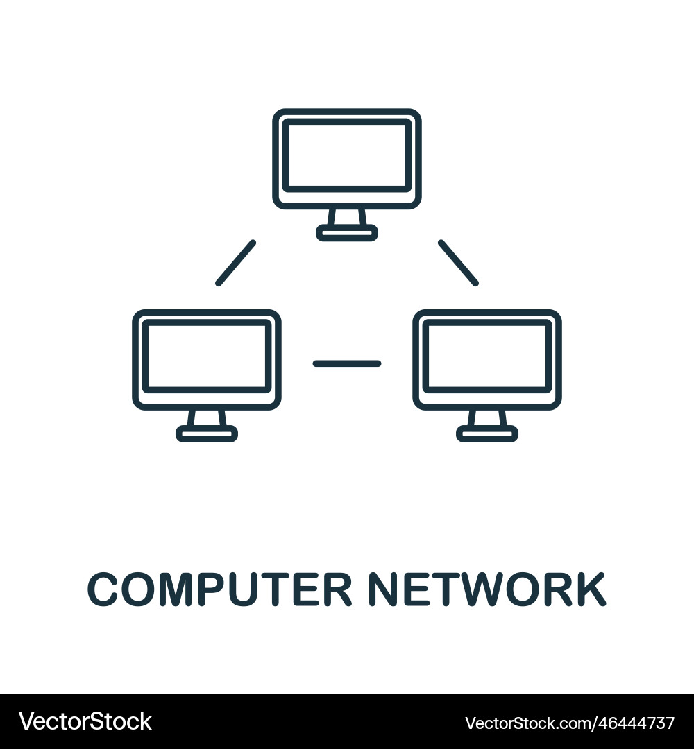 Computer network line icon element sign from Computer network line icon element sign from vector image