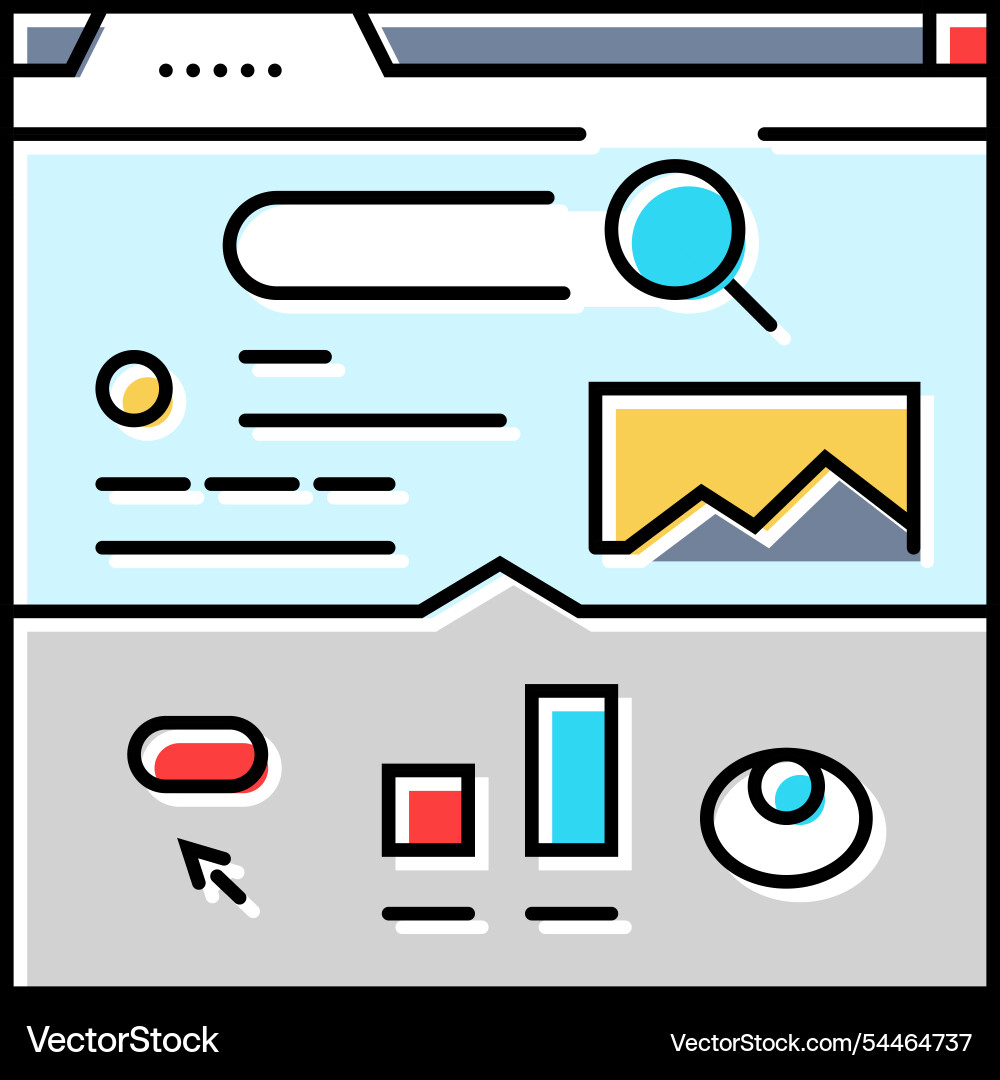 Ctr click through rate seo color icon Ctr click through rate seo color icon vector image