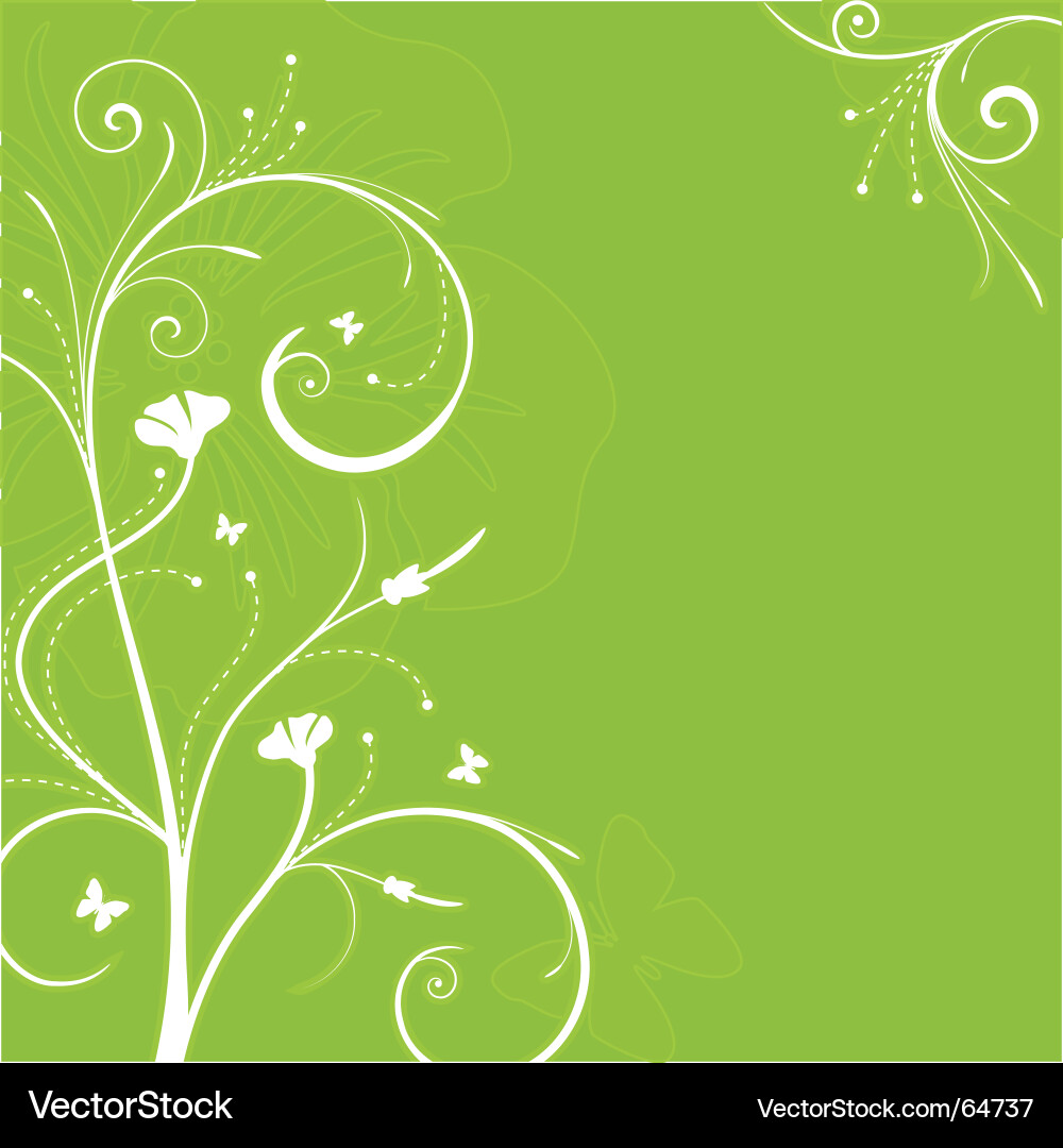 Floral Swirls Background Vector Image