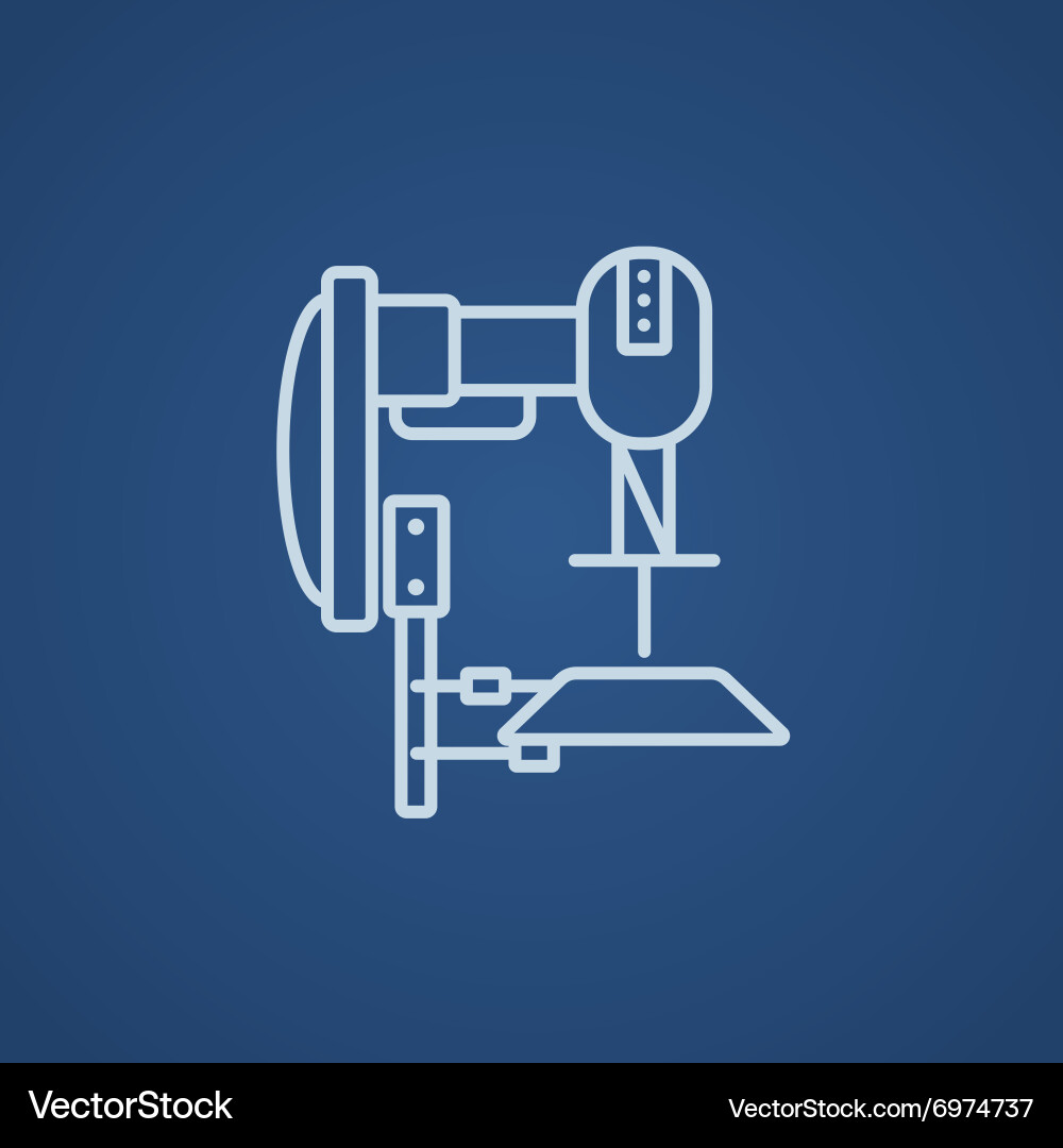 Industrial automated robot line icon Vector Image