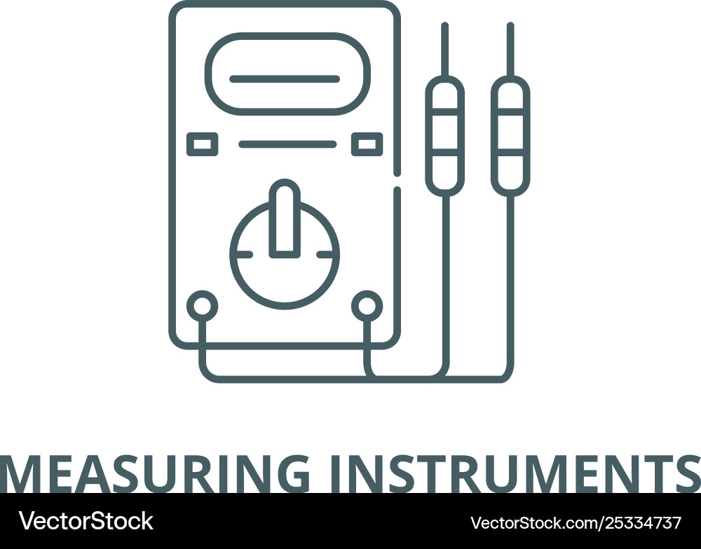 Measuring instruments line icon linear Measuring instruments line icon linear vector image