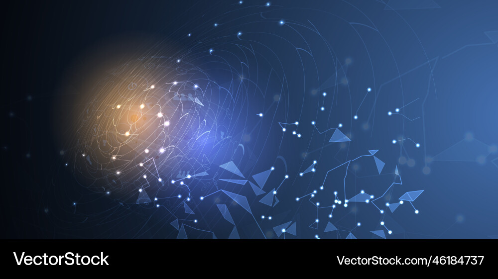 Neural network concept connected cells with links Neural network concept connected cells with links vector image
