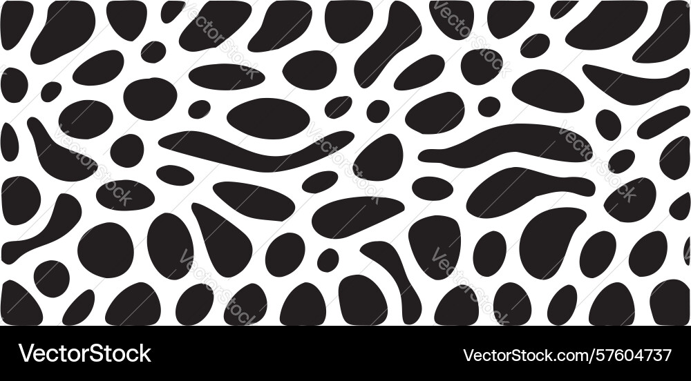 Organic blob animal print texture pattern design vector image