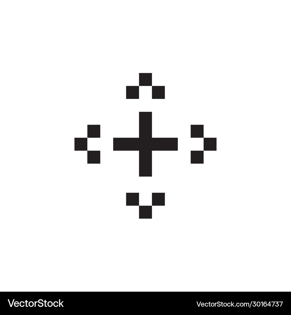 Rotation point size position and arrow icon vector image