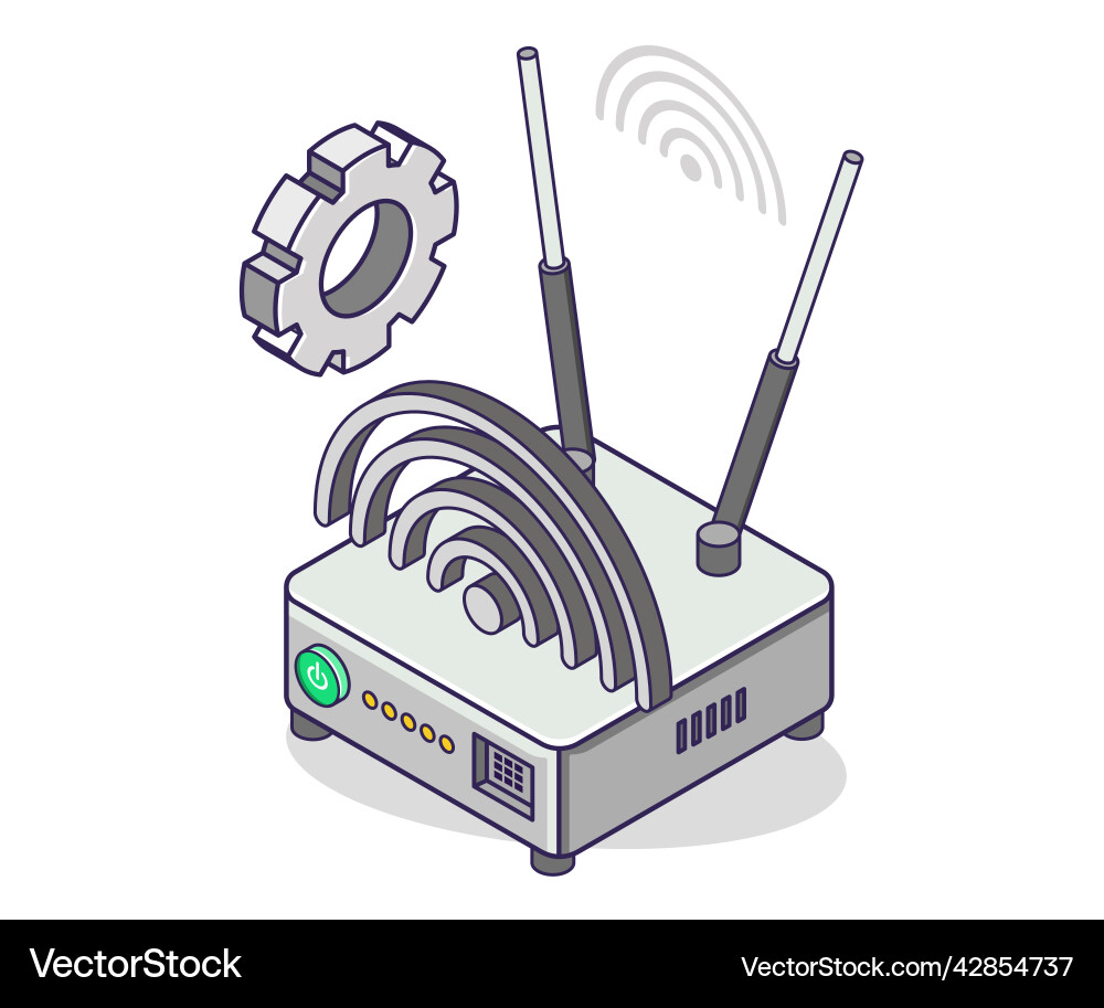 Router for wifi signal Router for wifi signal vector image