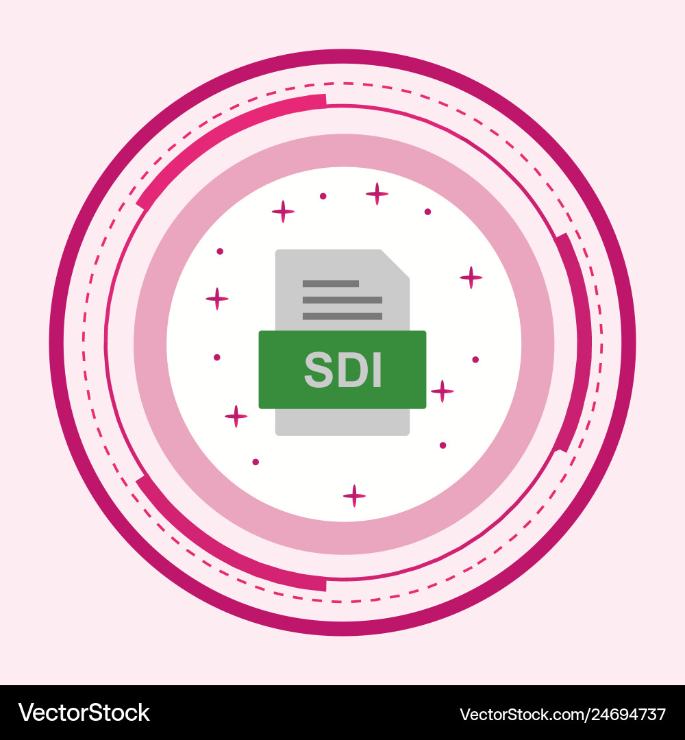 Sdi file document icon vector image