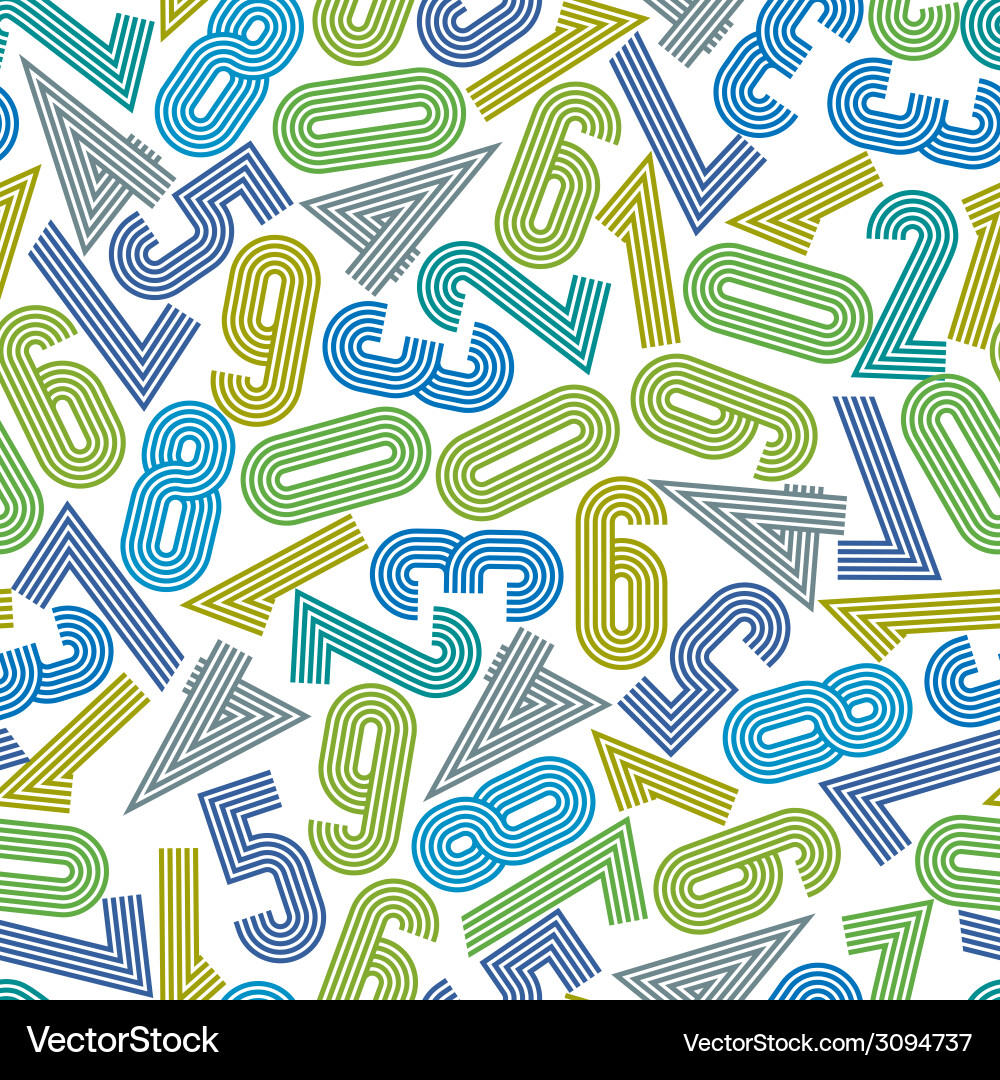 Seamless numbers background pattern Vector Image