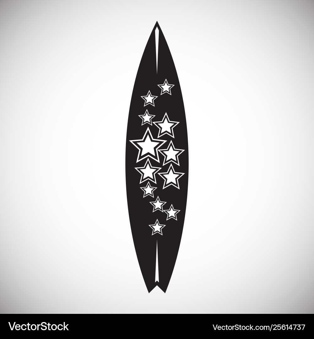 Surfboard icons on background for graphic and web Surfboard icons on background for graphic and web vector image