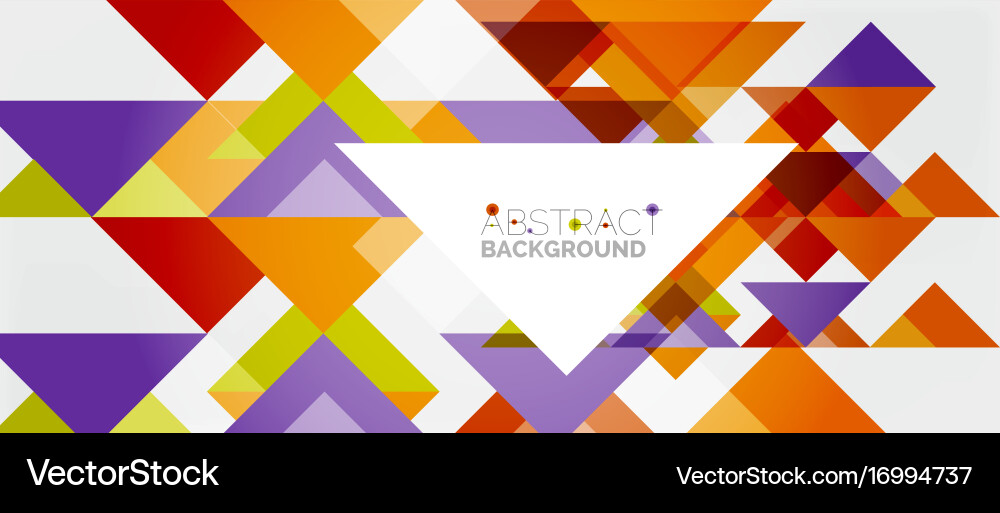 Triangle pattern design background vector image