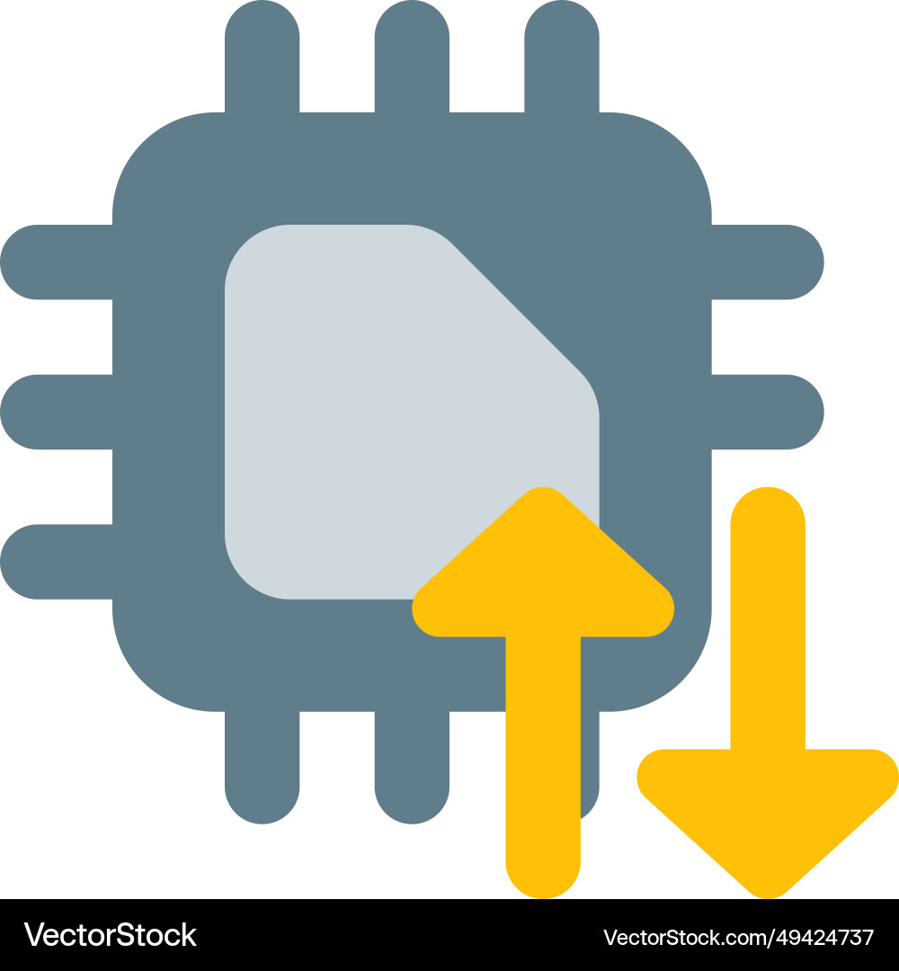 Utilizing a microprocessor to transfer data Vector Image
