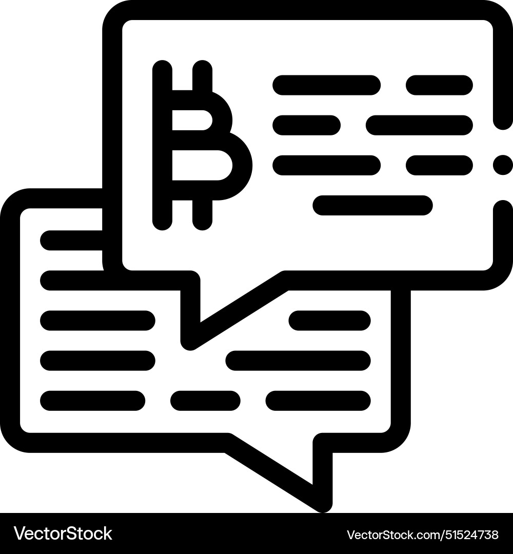 Bitcoin icon thin linear style design isolated Bitcoin icon thin linear style design isolated vector image