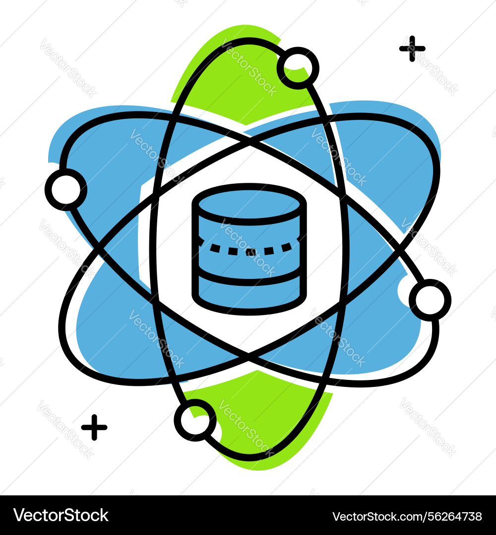 Data science and machine learning icon design Data science and machine learning icon design vector image