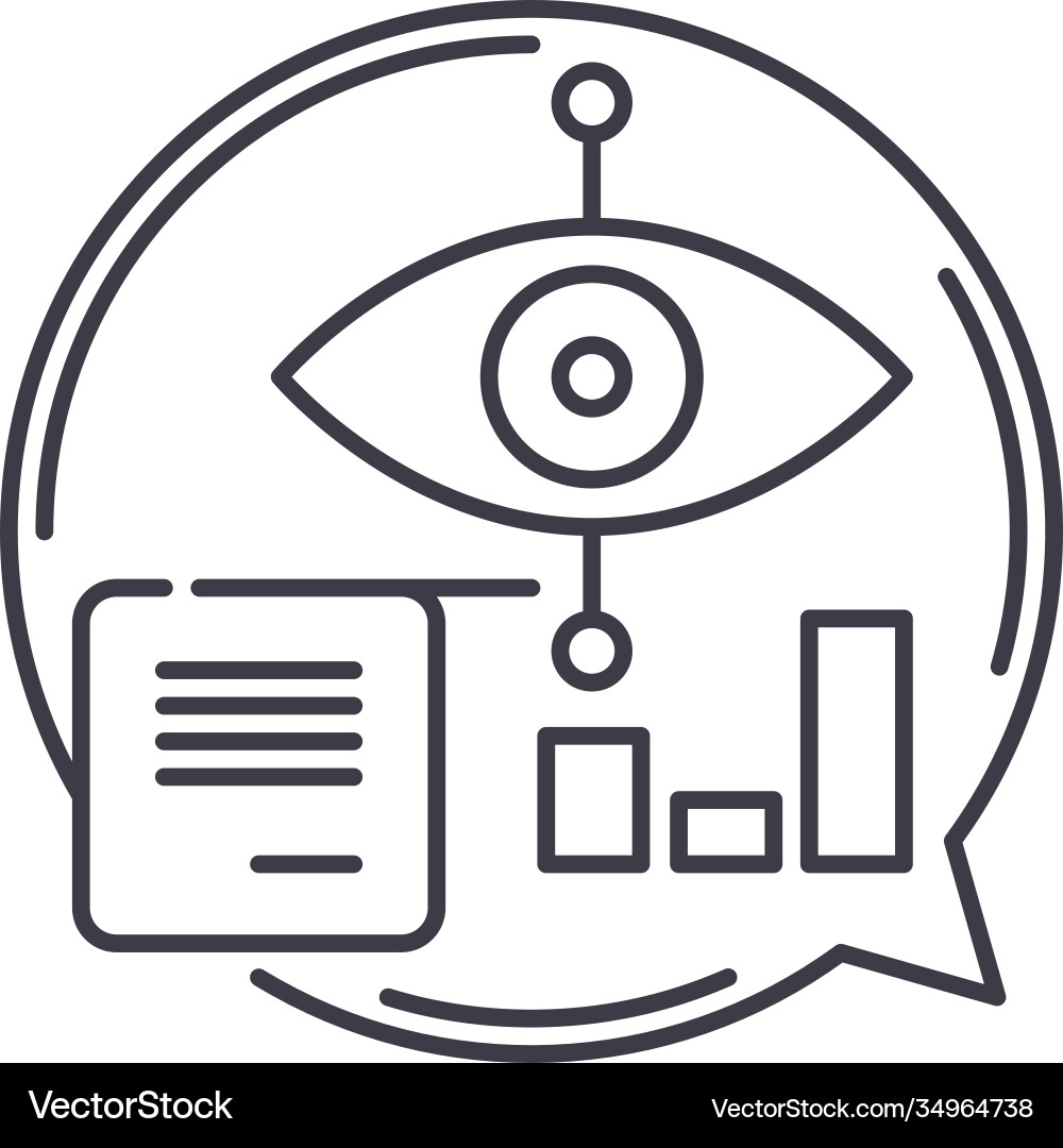 Data visualisation icon linear isolated Data visualisation icon linear isolated vector image