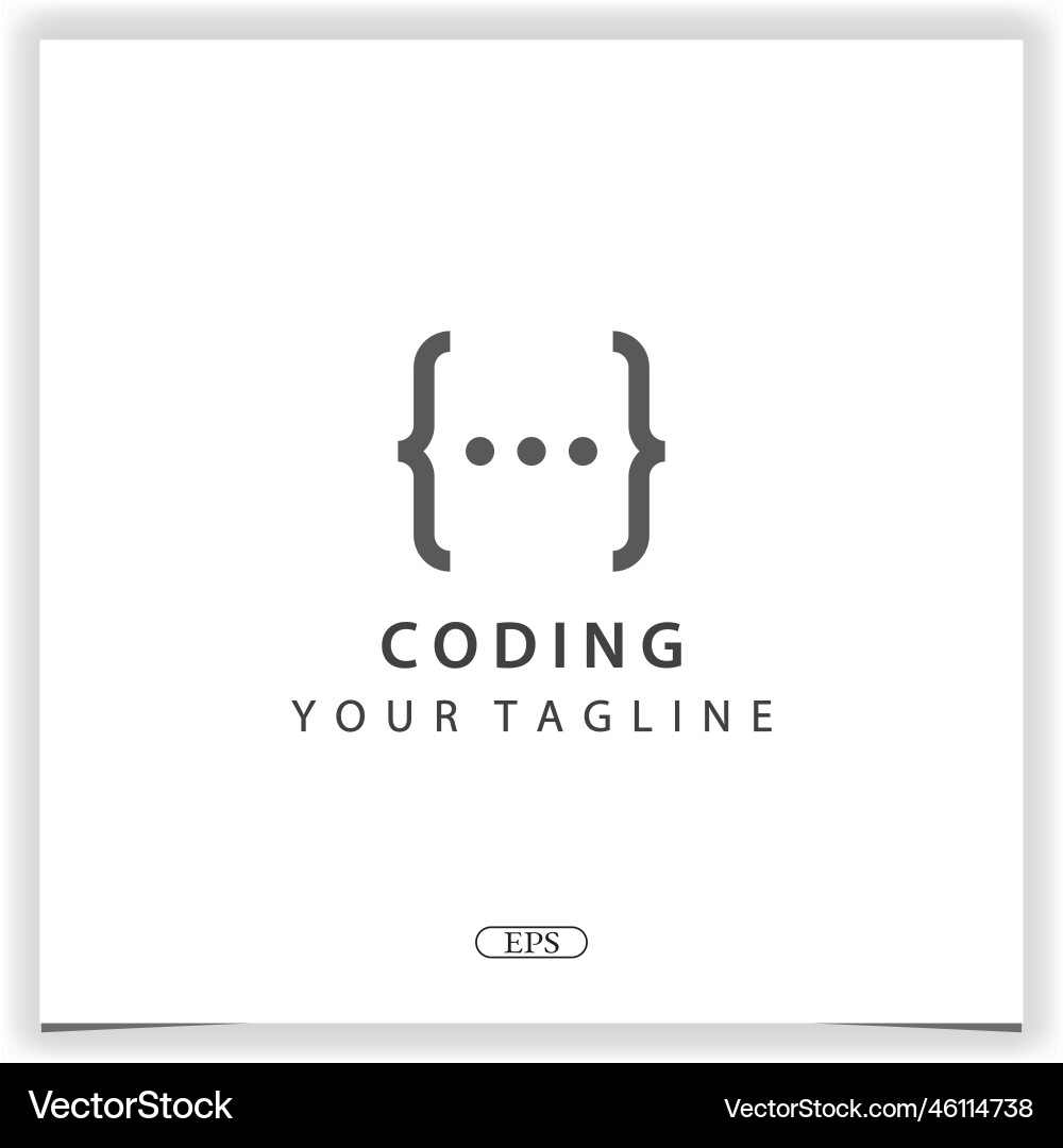 Einfache Codierung oder Programmierer Logo Premium elegant Einfache Codierung oder Programmierer Logo Premium elegant vektorbild