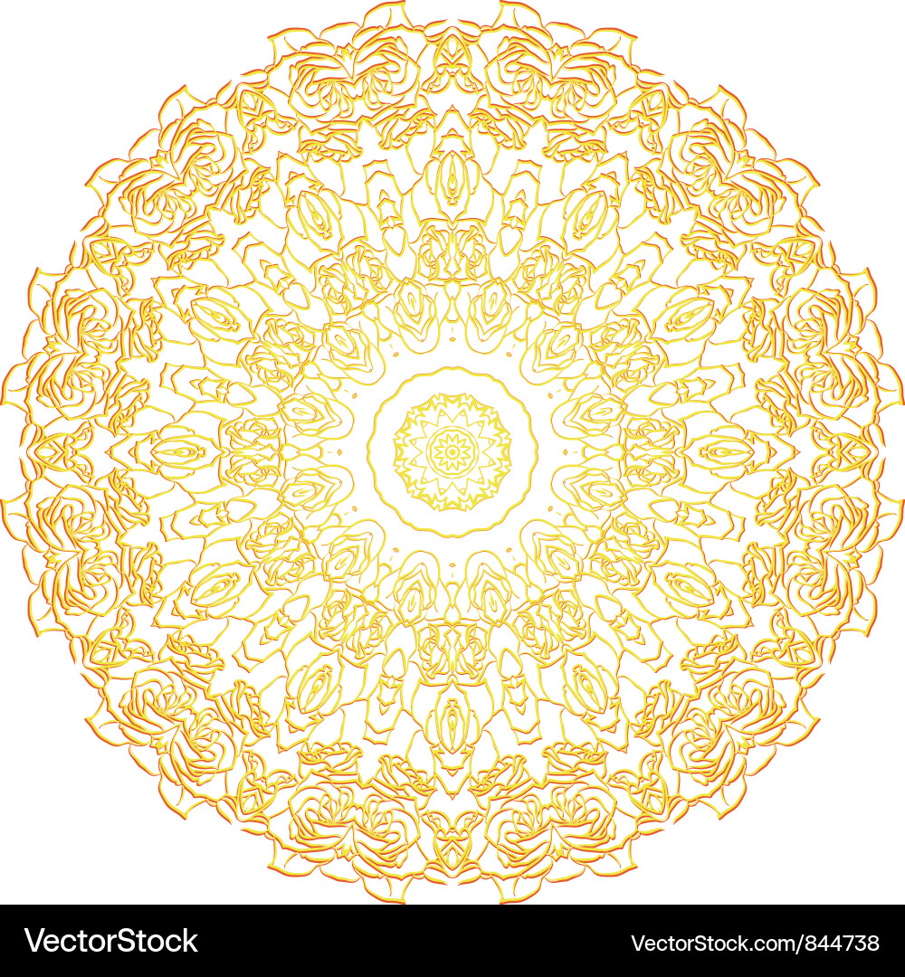 Floral Rosette Pattern Vector Image