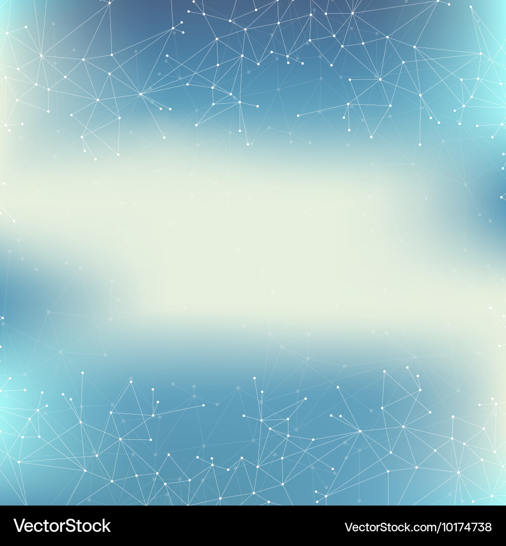 Geometric abstract connected line with dots big Vector Image