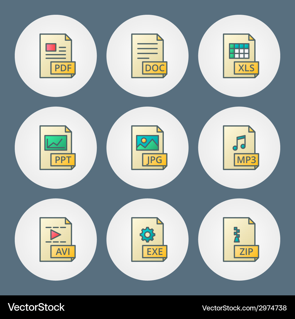 Modern Icon Set for UI and Apps vector image