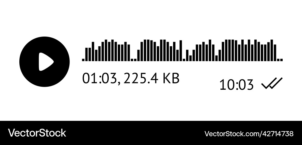 Recording of audio message template ui element Recording of audio message template ui element vector image