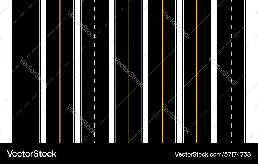 Seamless asphalt top view road track highway Vector Image