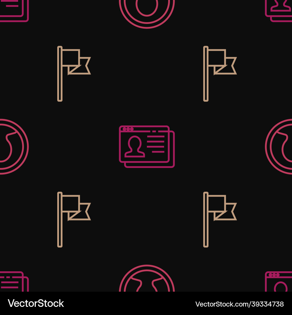 Set line create account screen location marker Set line create account screen location marker vector image