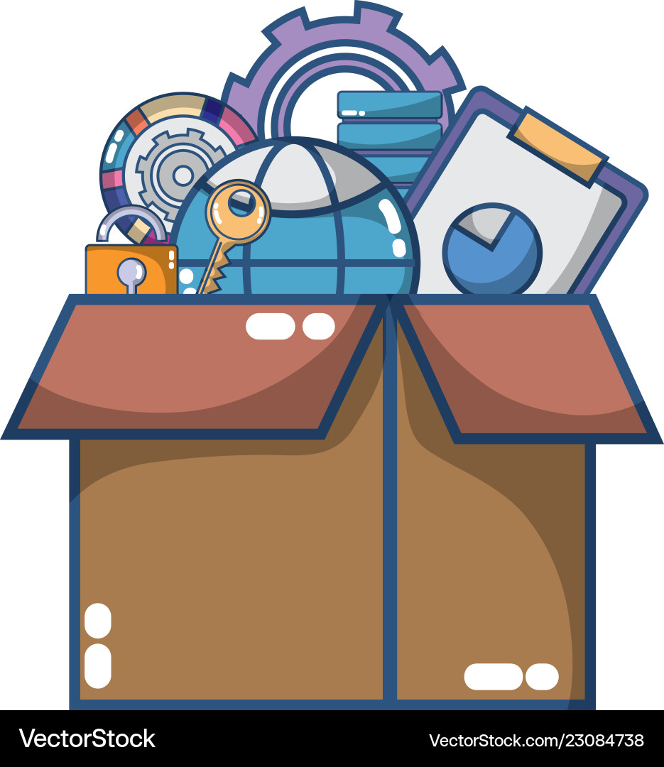 Technology computing support cartoon Vector Image