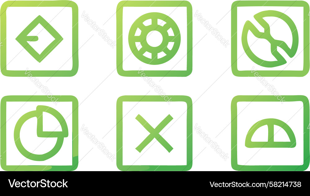 UI Checkmark & X Mark Icons Vector Image
