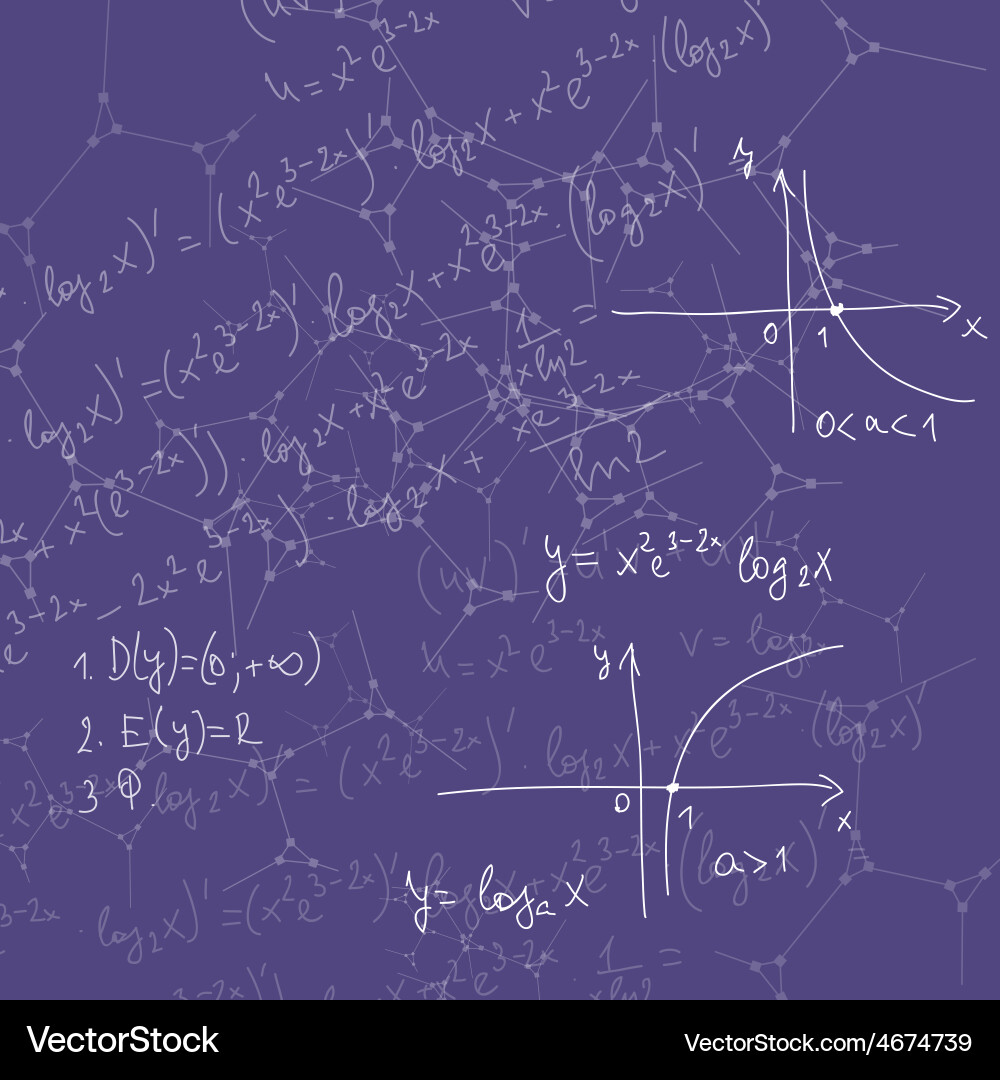 Abstract background with mathematical formulas Vector Image