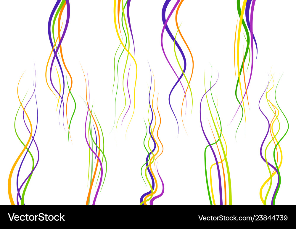 Abstract Curved Lines - Color Wave Vector Image