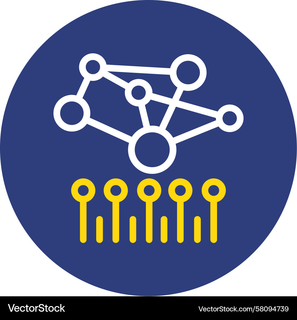 Bioinformatics Dual Circle Icon Vector Image
