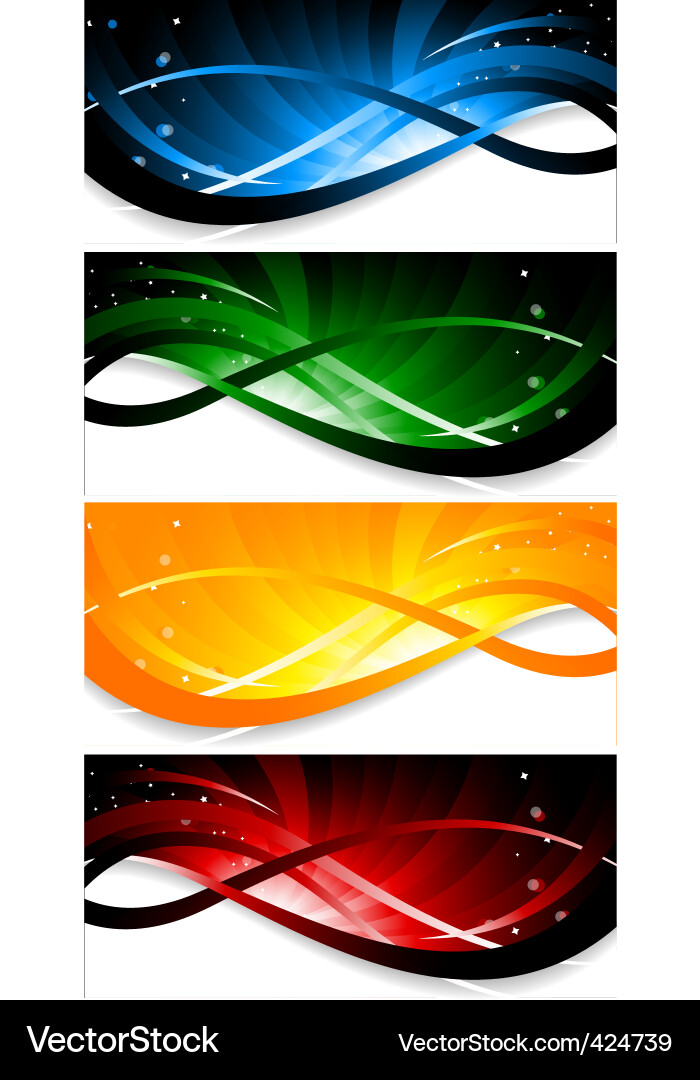 Dynamic Colorful Banner Set vector image