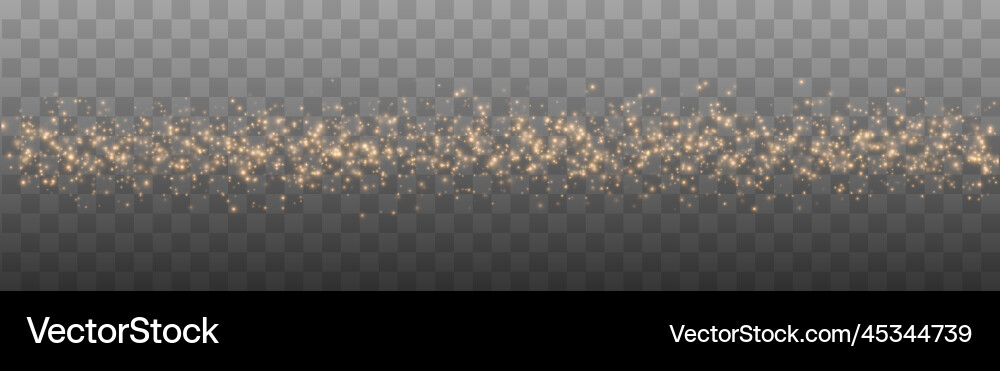 Golden Light Glitter Particles vector image