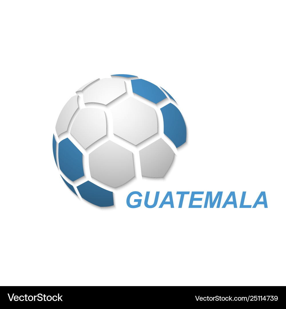 Guatemala Soccer Ball Flag Vector Image