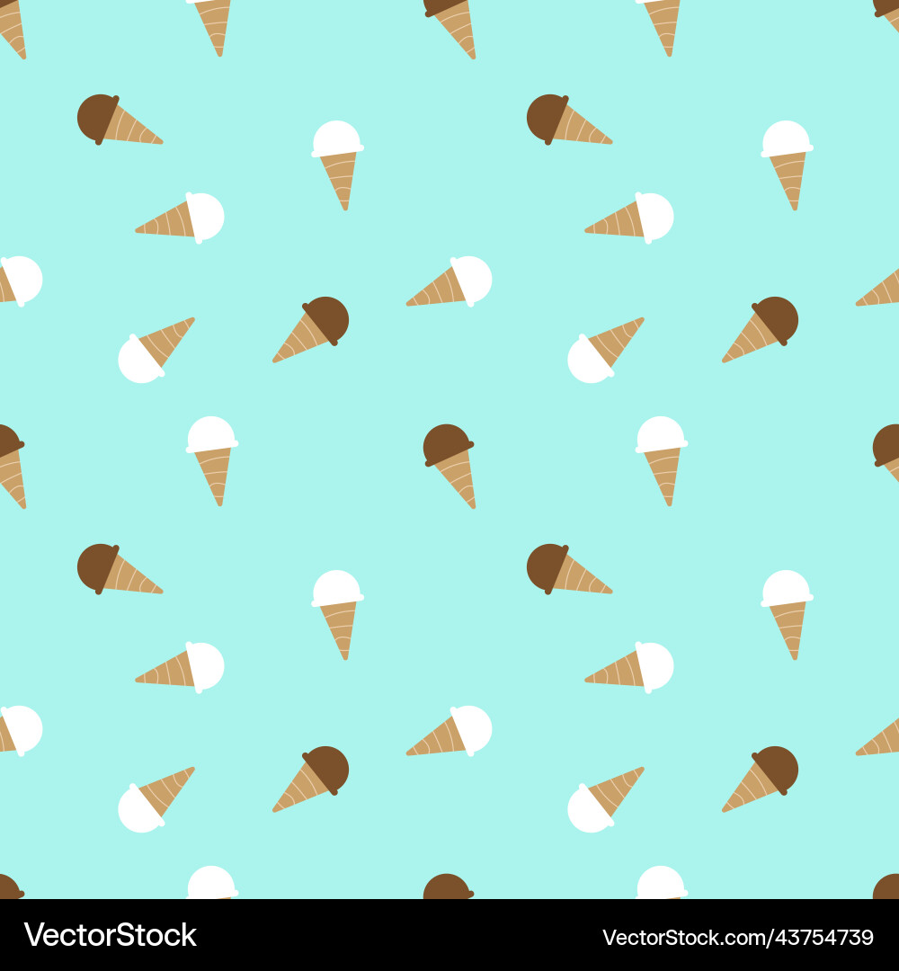 Ice cream pattern seamless background Vector Image