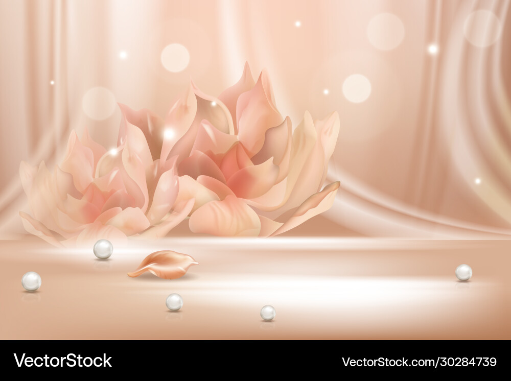 Peach flower gradient soft abstract background Vector Image