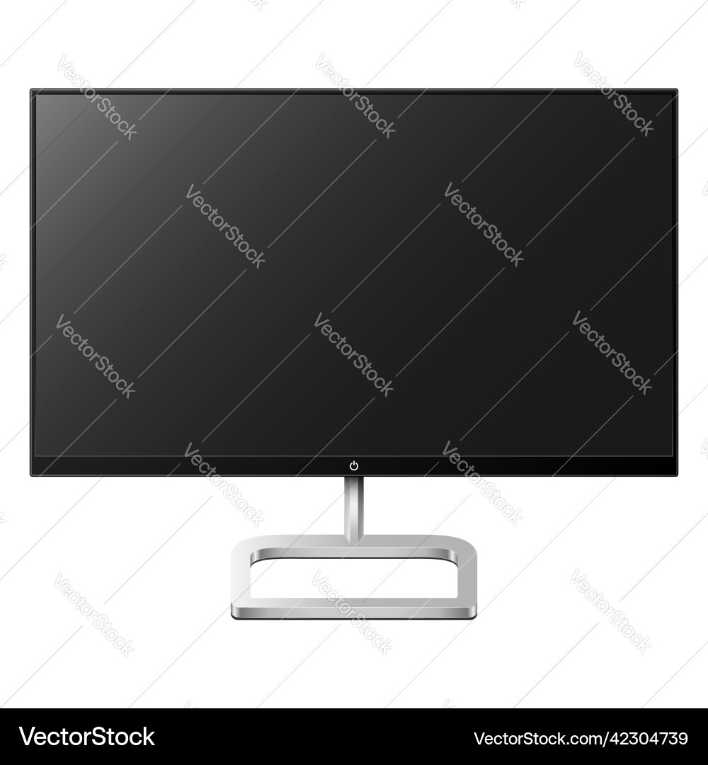Realistic computer monitor screen vector image