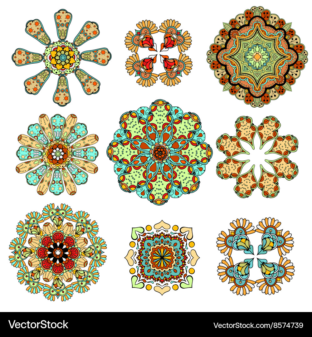 Round abstract pattern Vector Image