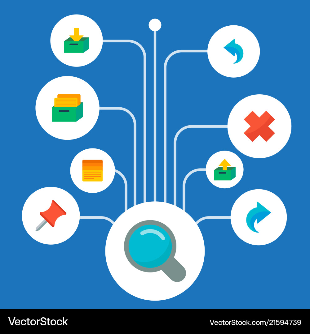 Set task manager icons flat style symbols Set task manager icons flat style symbols vector image