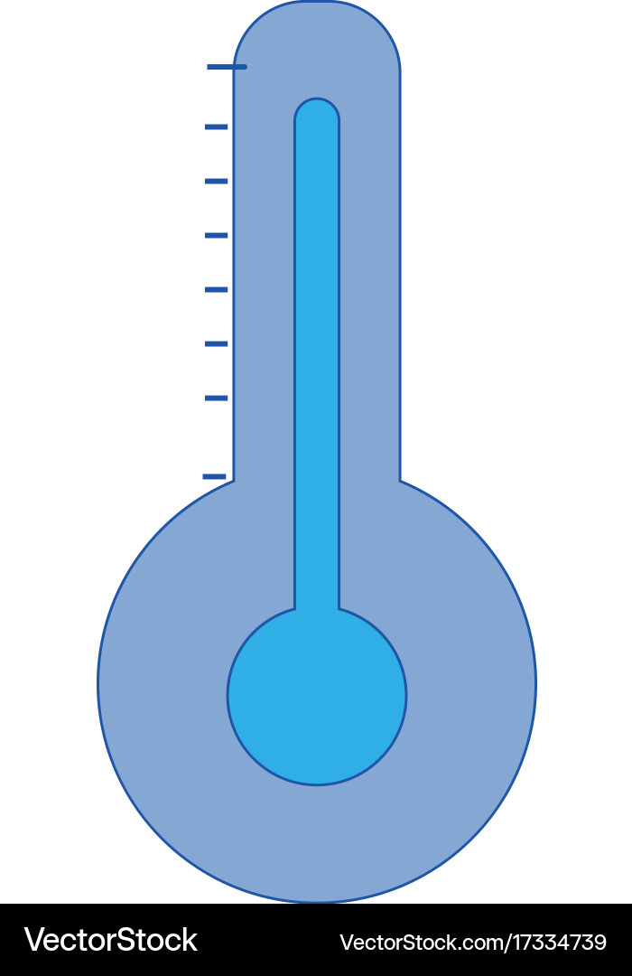 Thermometer measure of temperature and indicator Vector Image