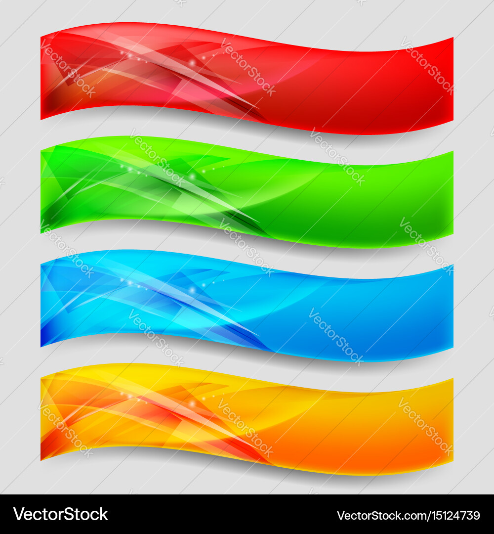 Web wave panels form an abstract background vector image